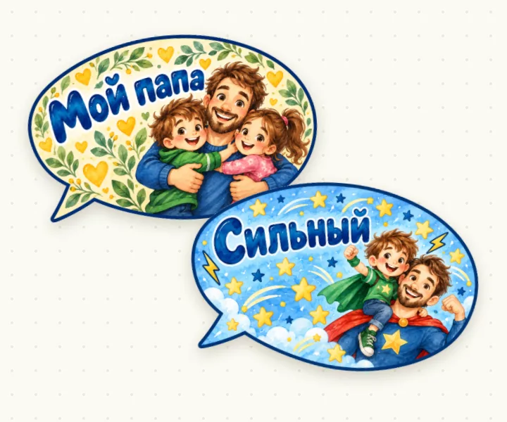 Речевые облачка «Мой папа» — фото 2