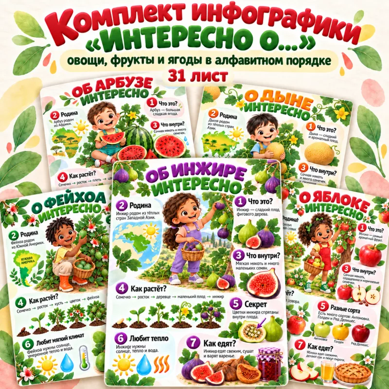 Инфографика для детей "Интересно о..."