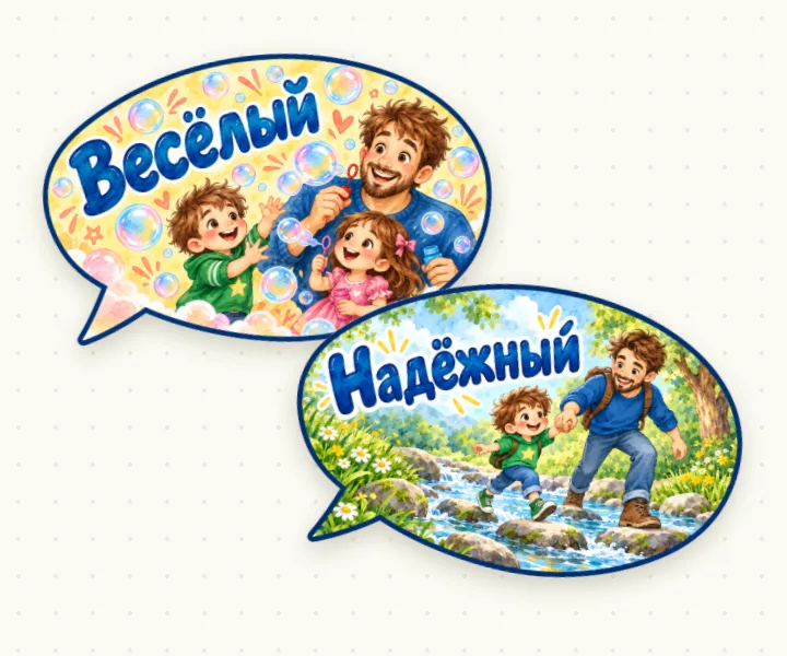 Речевые облачка «Мой папа» — фото 6