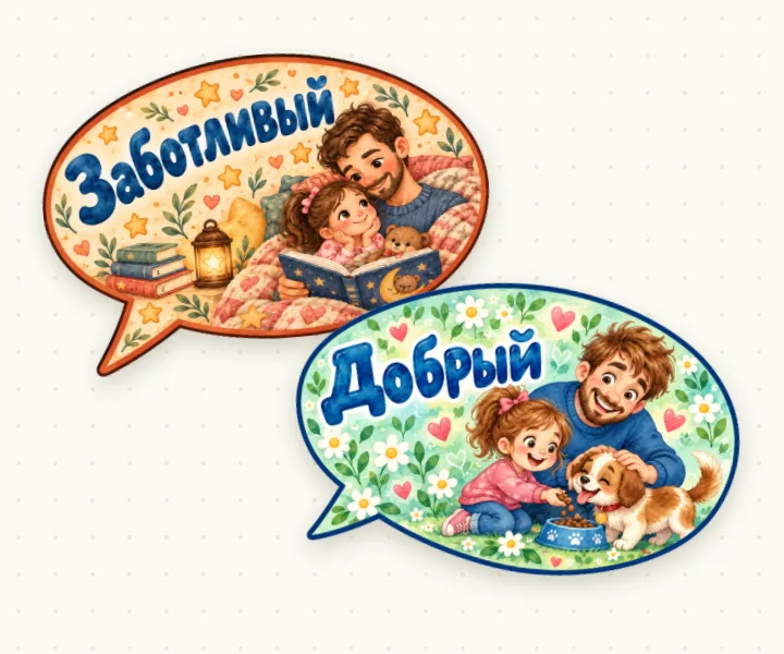 Речевые облачка «Мой папа» — фото 5