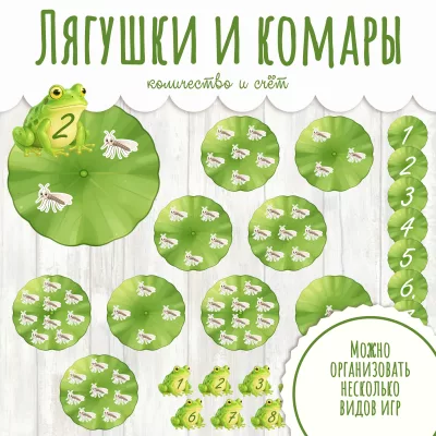 Игра Количество и счёт "Лягушки и комары"
