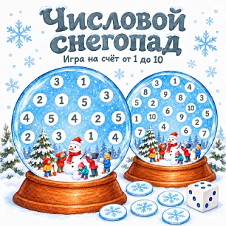 Игра по математике "Числовой снегопад"