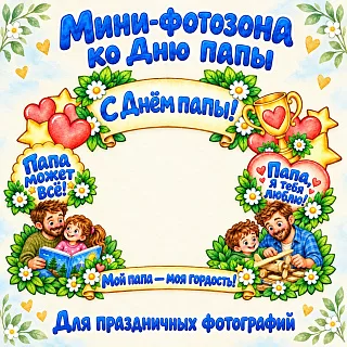 Мини-фотозона ко Дню отца